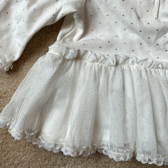 Little Me Sparkly Lace Polka Dot Dress - 9 Months - Picture 6 of 9